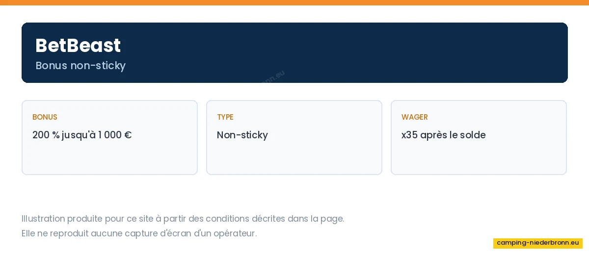 Illustration du bonus non-sticky de BetBeast
